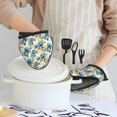 thumbnail image 6 of Pofeuu Vintage Blue Flowers Print Thickened Mini Silicone Oven Mitts Heat Resistant, Rubber Oven Mitt Gloves, Finger Pinch Grips, Pot Holder, Silicone Potholder, 6 of 7