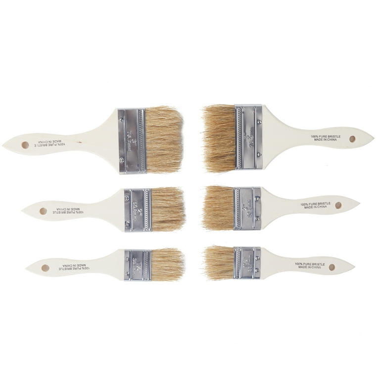 5 Pc. Assorted Chip Brush Kit 1 inch, 2 inch, 3 inch for Cleaning / Paint Touchups