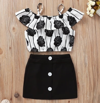 mini skirt and top for baby girl