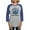 Heather/Blue, variant on - Argentina Football Long Sleeve T Shirt - Womens Baseball Tee