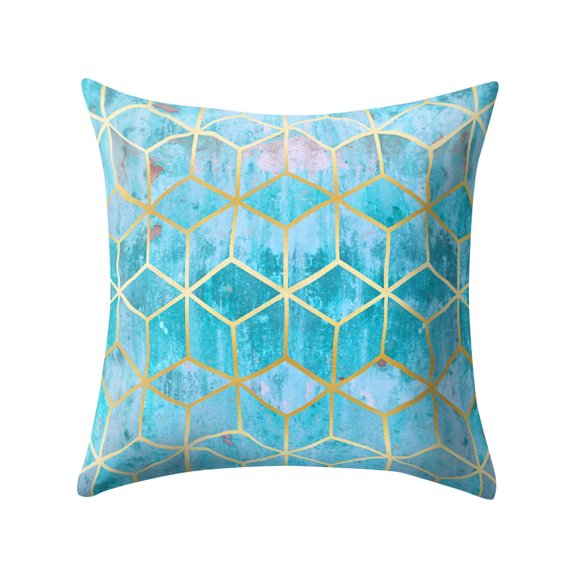 Mchoice Pillow Cases Cushion Cover Square Pillowcase Home Decoration Rose Black Gold for Sofa, Couch, Bed and Car