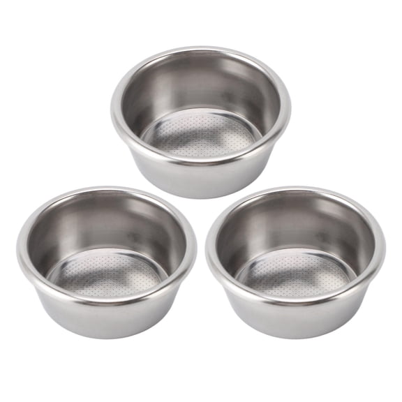 YAHHU 3PC Stainless Steel 54mm Double Cup Coffee Filter Basket – Single Layer, Eco‑Friendly, 2‑Cup Design for Home & Café