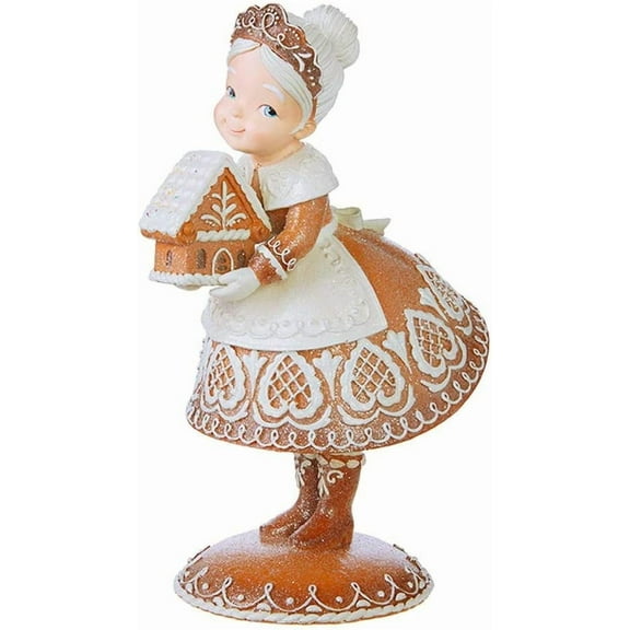 Kringle Candy Co. 13" Gingerbread Mrs Claus Retro Christmas Figurine