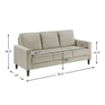 thumbnail image 2 of OakvillePark Mapleholt Corduroy Sofa, Taupe, 2 of 7