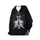 thumbnail image 3 of VISgogo Mujer Hombre Otoño Sudadera con Capucha, Estampado de Esqueleto Sudadera con Capucha de Manga Larga con Cremallera Completa y Bolsillos, M/L/XL/XXL/XXXL VISgogo  moda, 3 of 6