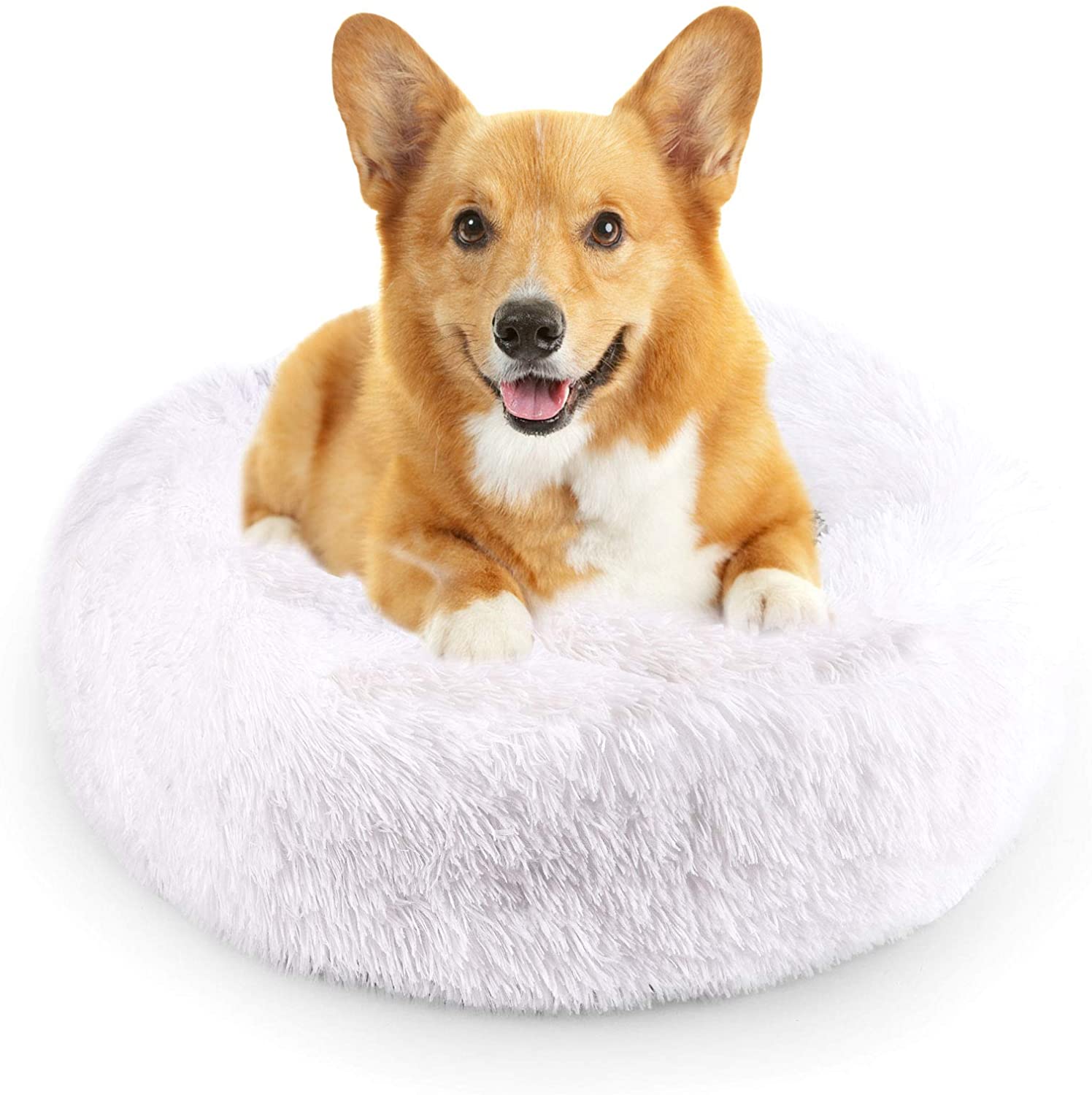 Dog Bed, Donut Dog Bed, Calming, Washable & Anti Anxiety Dog Beds, Pure