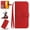 Red, variant on Mantto for Google Pixel 10 Pro XL Wallet Case with Wrist Strap,Stylish Sunflower Embossed PU Leather Shockproof Protective Magnetic Flip Stand Card Slots Protective Phone Cover,Red