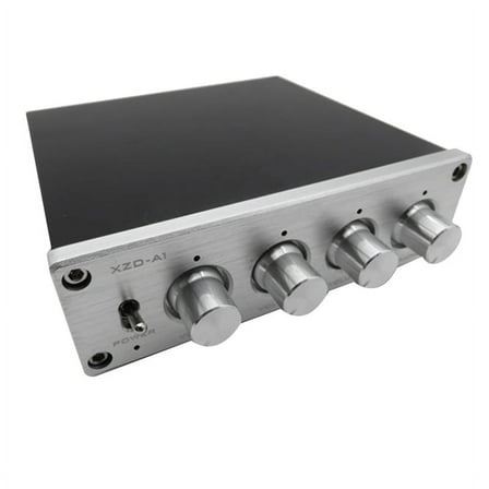 HIFI Lossless 1 Input 4 Output HUB Audio Distributor Signal Selector Switch Source Switcher Volume Amplifier(Silver)