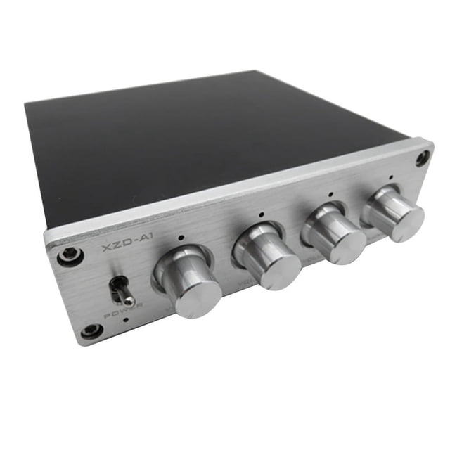 HIFI Lossless 1 Input 4 Output HUB Audio Distributor Signal Switch Source Switcher Volume Amplifier(Silver)