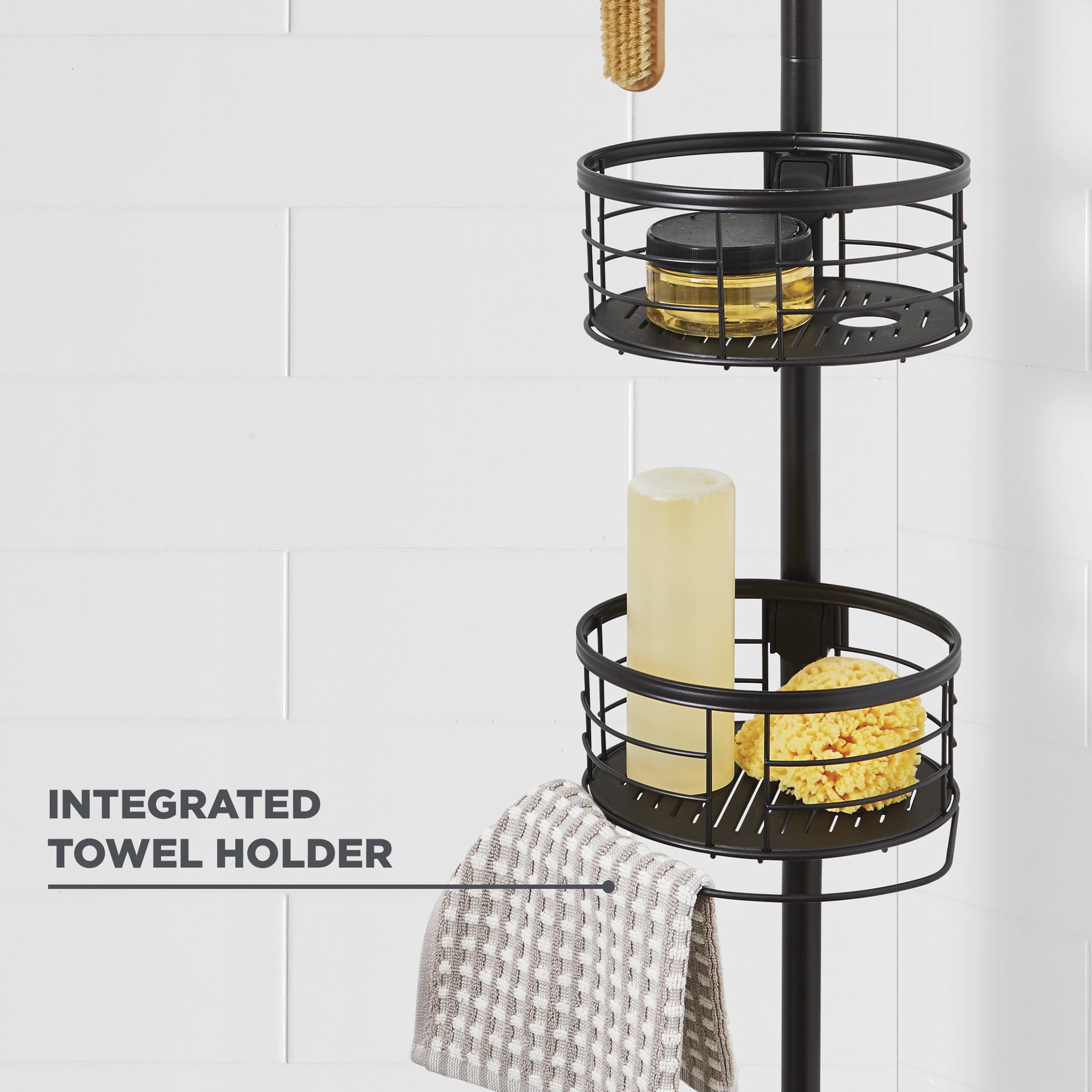 Luxurious Oil-Rubbed Bronze Tension Pole Shower Caddy - Maximum Storage &  Space-Saving Design - Perfect For Small & Large Shower - AliExpress
