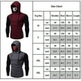 thumbnail image 2 of Men Patchwork Long Sleeve Hoodies Hooded Pullover Tops With Ninja Mask, 2 of 2