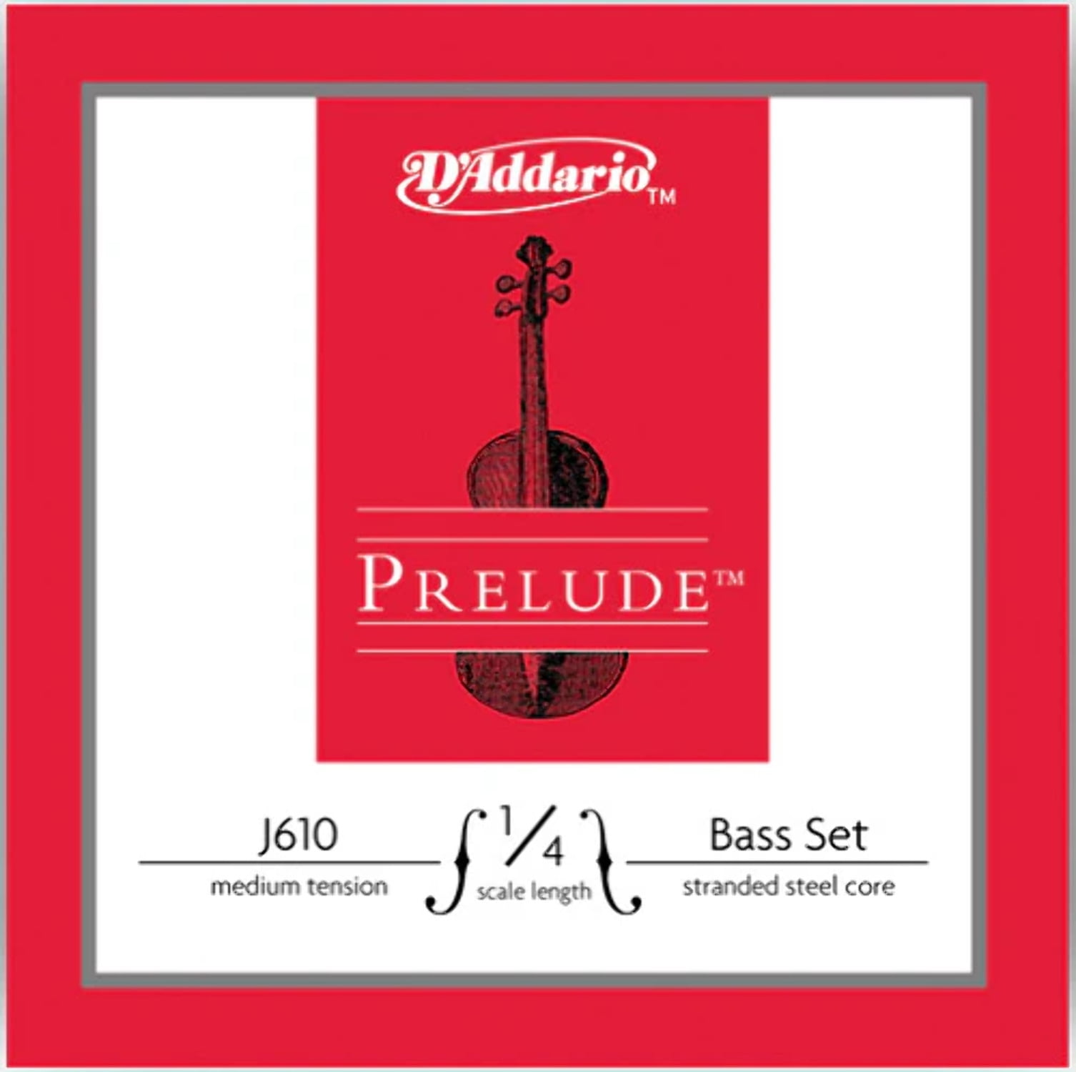 D'Addario Prelude Series Double Bass String Set 3/4 Size