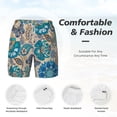 thumbnail image 6 of Picia Vintage Floral Butterflies pattern Mens Swim Trunks with Compression Liner Stretch Beach Shorts Quick Dry with Zipper Pockets No-Chafing Board Shorts-XX-Large, 6 of 9