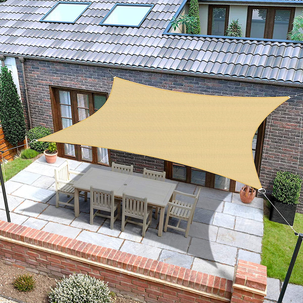 Sun Shade Sail Garden Patio Sunscreen Party Awning Canopy Screen 98% UV Block UK 