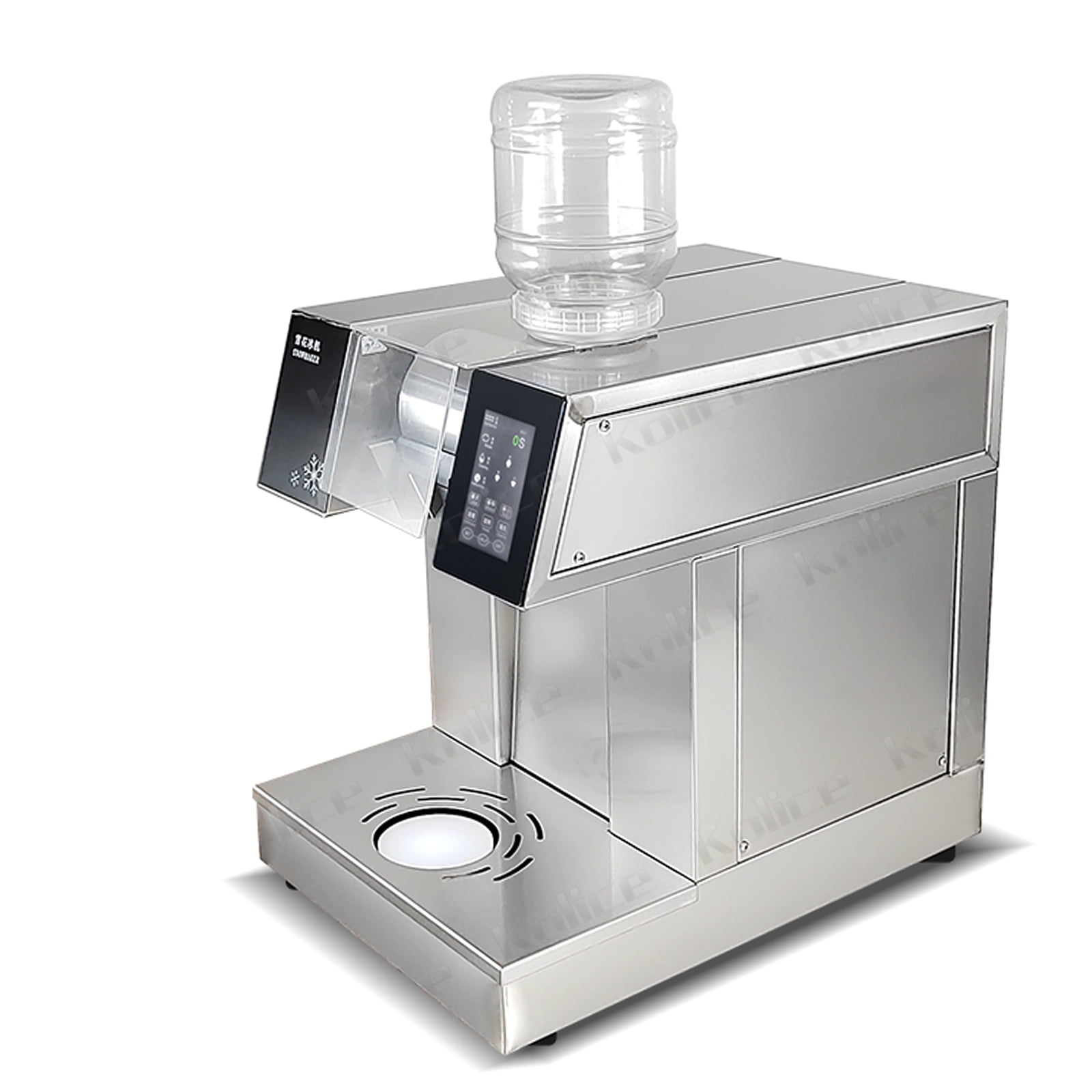 Kolice Commercial Automatic Shaved Ice Machine,Snowflake Ice Maker, Ice Crusher Shaver -185kgs/Day, Water Cooling,Refrigerated by Compressor