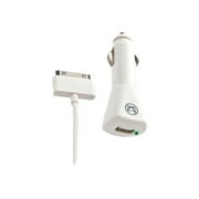 BTI TekPower - Car power adapter - 1 A (USB) - on cable: 30-pin Apple - for Apple iPhone/iPod (Apple Dock)