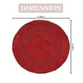 thumbnail image 4 of Home Weavers Inc Radiant Collection Bathroom Rug, Cotton Soft, Water Absorbent Bath Rug, Non Slip Shower Rug Machine Washable 22" Round Red, 4 of 5
