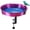 Metallic Purple/Blue, variant on Metal Deck Bird Bath for Balcony Railing, Metallic Green & Blue 11.5" Bathing Bowl & Feeder with Adjustable Steel Clamp Outdoor Garden Decor Yard Art (0.7 Gallon)