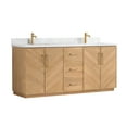 thumbnail image 2 of Karachi 72" Double Bath Vanity in Acacia Classic Gray with Composite Stone Top, 2 of 16