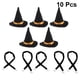thumbnail image 2 of 10 piezas mini sombreros de bruja para decoraciones de Halloween, 2 of 3