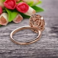 thumbnail image 2 of 1.50 Carat Oval Cut Morganite Engagement Ring Wedding Ring Anniversary Gift On 10k Rose Gold Filigree Retro Vintage Floral Set, 2 of 5