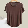 thumbnail image 1 of SDNall Blouse Femme Unie Décontractée Mode Col Rond Régulière Sans Manches Vêtements de Nuit Hauts, 1 of 9