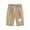 X5Khaki, variant on lnmuld Toddler Kids Youth Girls Elastic Waist Solid Color Shorts - Lightweight Side Pockets Casual Comfort Wear Size:12-13 Years