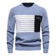 thumbnail image 1 of Suéter juvenil de retales a la moda para hombre, jersey informal de otoño, suéter tejido de calidad para hombre, 1 of 5