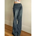 thumbnail image 3 of EMMIOL Women's 90s Vintage Washed Denim Jeans Mid Waist Baggy Boyfriend Fit Wide Leg Pants, 3 of 6