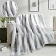 thumbnail image 4 of Cozylore Luxury Faux Fur Throw Blanket for Couch Super Thick Warm Fuzzy Blankets for Bedroom Living Room, 50" x 60", White, 4 of 6