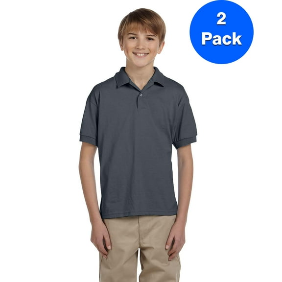 Boys 5.6 oz. DryBlend 50/50 Jersey Polo 2 Pack