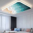 thumbnail image 2 of Fluorescent Light Covers 1 Pack 4x2 ft Abstract Ocean Waves Ceiling Light Covers Green Brown Light Filters for Classroom, Office & Home, Drop Ceiling Light Covers, 2 of 8