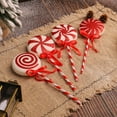 thumbnail image 3 of AUDeals Glitter Peppermint Candy Christmas Ornaments 8.26 Inch Large Lollipop Decor for Tree, Vase Filler, Holiday Home Arrangement, 3 of 7