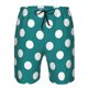 thumbnail image 3 of Fotbe Teal And White Polka Dot Trajes de Baño Estampados para Hombre, Shorts de Verano de Secado Rápido, Ropa de Playa, Bañadores-X-Large, 3 of 6