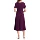 thumbnail image 3 of INSPIRE CHIC Vestidos de Cuello Barco para Mujeres 2025 Midi Swing Vestido A-Line para Ocasiones Elegantes y Casuales 2XL Púrpura Rojo, 3 of 5