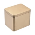 thumbnail image 1 of Metal Estaño Caja, 3uds 3.9 x 3.15 x 3.31 Rectangular Vacío Hojalata Almacenamiento Contenedores con Tapas, Dorado Tono, 1 of 5