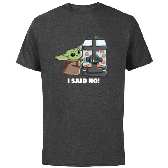 Star Wars The Mandalorian The Child I Said No Egg Container - Short Sleeve Cotton T-Shirt for Adults - Customized-Charcoal