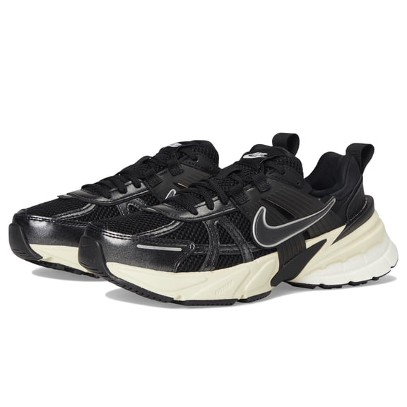 Nike Women's V2K Run Black/Black/Metallic Silver/Muslin 10 Medium