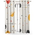 thumbnail image 2 of Mid Century Modern Curtains For Bedroom, Abstract Geometric Drapes , Vintage Planet Blackout Curtains For Living Room Home Decor, Patterned Grommet Drapes 52"W x 96"L, 2 of 6