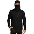 thumbnail image 2 of UV Protection Shirts for Men High Neck Long Sleeve Pullover Top UPF 50+ Lightweight Breathable Shirt with Built In Face Cover, 2 of 5