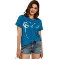 thumbnail image 6 of Dandelion Print Women's T Shirts Cute Graphic Tees Short Sleeve Summer Cotton Tops, 6 of 6