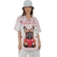thumbnail image 4 of Happy Valentine's Day French Bulldog Brings Love Heart Hawaiian Shirt Breathable Summer Unisex Merch Dog Lover Gifts - 02028, 4 of 6