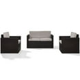 thumbnail image 3 of Afuera Living Transitional 3 Piece Wicker Patio Sofa Set in Brown and Gray, 3 of 6