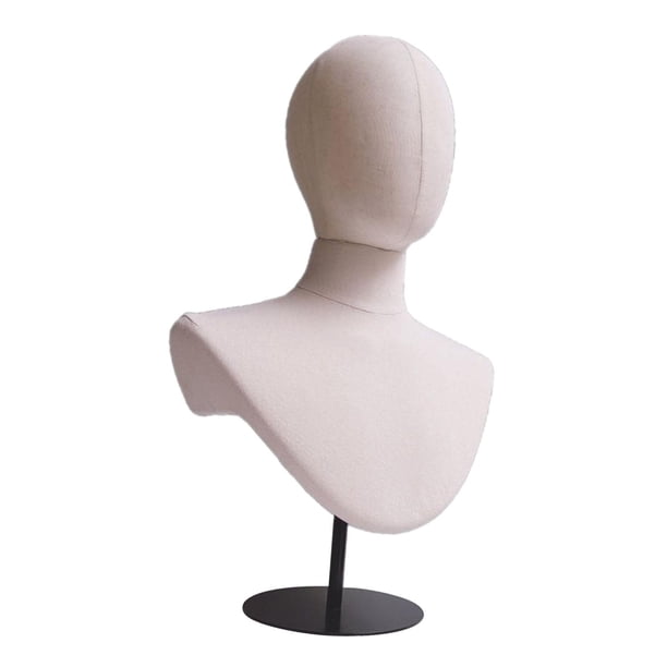 Soporte de exhibición de sombrero de cabeza de maniquí, base de metal de escritorio simple, soporte para peluca ajustable Base negra