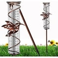 thumbnail image 1 of 26-27 Rain Gauge with Detachable Spiral Shap, Garden Rain Water Meter Measuring with Metal Frame, No Assembly Rain Measure (A), 1 of 5