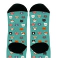thumbnail image 3 of ThisWear Cat Themed Gifts Colorful Cat Socks Kitty Cat Print Socks Cat Owner Gifts 1-Pair Novelty Crew Socks, 3 of 5