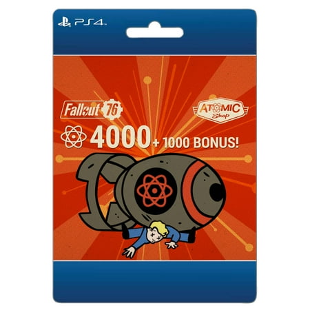 Fallout 76: 4,000 (+1,000 Bonus) Atoms, Sony Interactive, Playstation, [Digital Download]