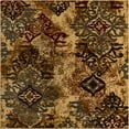 thumbnail image 1 of Unique Loom Barista Rustic Warm Color Area Rug 8' x 8' Square Beige/Black, 1 of 15