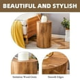 thumbnail image 6 of WGYPRIME 12" Round Tree Stump End Table, Rustic Accent Table for Beside Sofa Couch, Drum-Shape Small Coffee Table for Bedroom Living Room, 6 of 16