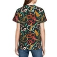 thumbnail image 5 of Honeii Snake And Flower Print Youth Short Sleeve T-Shirt,Boys Athletic Shirt,Quick Dry Short Sleeve Performance Moisture Wicking T Shirt, 5 of 6